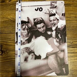 Green Day B&W metal band sign